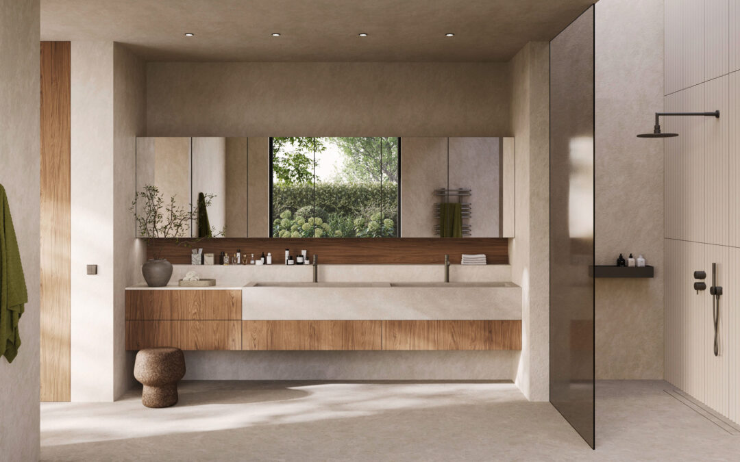 Moderne badkamer met luxe wastafel